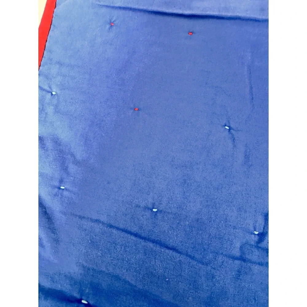 Vintage Handmade Blue Biker Pigs Hogs On Motorcycles Quilt Baby Kids 37x32
